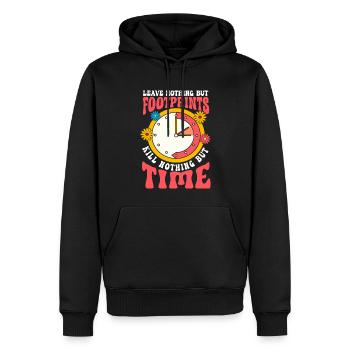 Paix hippie - Sweat à capuche Premium bio Homme - noir - Devant - Nico (187cm)