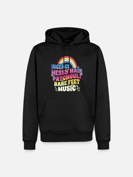 Funny Hippie Peace Kindness - Men’s Premium Organic Hoodie - black