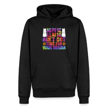 Lustige Hippie-Krawattenfärbung - Männer Premium Bio Hoodie - Schwarz - Vorne - Nico (187cm)