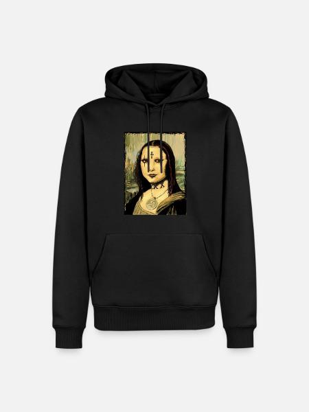 Gothic Goth Mona Lisa - Men’s Premium Organic Hoodie - black