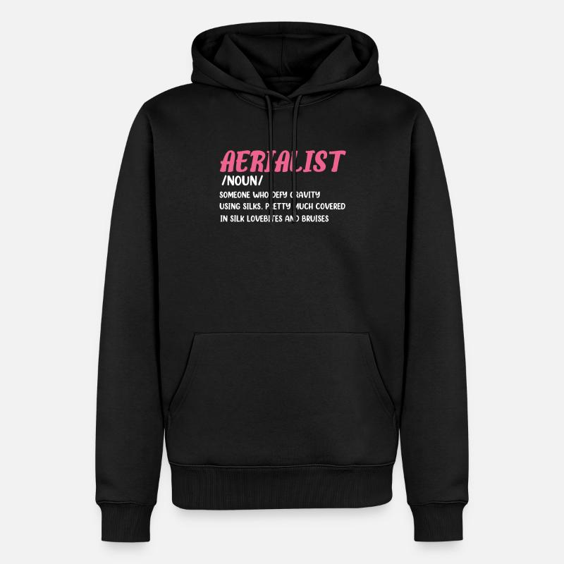 Luftseide - Männer Premium Bio Hoodie - Schwarz