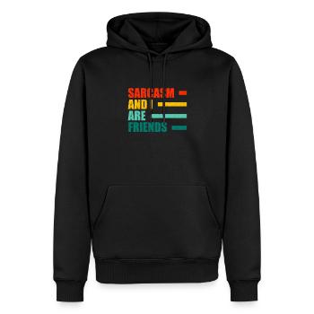 Schwarzer Humor - Männer Premium Bio Hoodie - Schwarz - Vorne - Nico (187cm)
