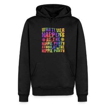 Lustige Hippie Krawatte Färben Frieden - Männer Premium Bio Hoodie - Schwarz - Vorne - Nico (187cm)
