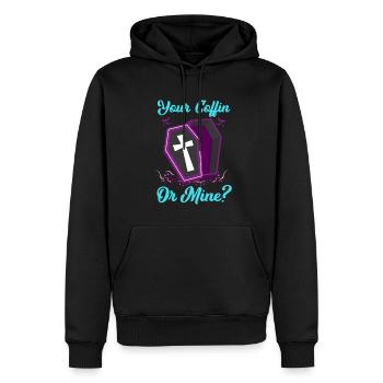 Funny Gothic Goth - Men’s Premium Organic Hoodie - black - Front - Nico (187cm)