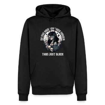 Funny Gothic Goth - Men’s Premium Organic Hoodie - black - Front - Nico (187cm)
