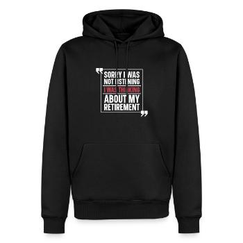 Pension de retraité drôle - Sweat à capuche Premium bio Homme - noir - Devant - Nico (187cm)