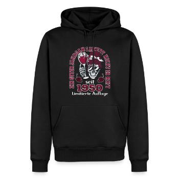 73. Geburtstag 1950 73er Guter Jahrgang - Männer Premium Bio Hoodie - Schwarz - Vorne - Nico (187cm)