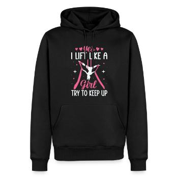 Aerial Silk Aerialist - Männer Premium Bio Hoodie - Schwarz - Vorne - Nico (187cm)