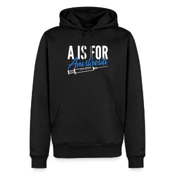 Anesthésiste Anesthésiologie - Sweat à capuche Premium bio Homme - noir - Devant - Nico (187cm)