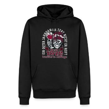 51. Geburtstag 1972 51er Guter Jahrgang - Männer Premium Bio Hoodie - Schwarz - Vorne - Nico (187cm)