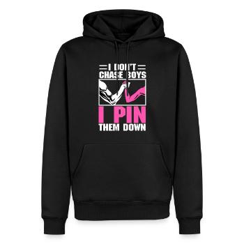 Arm wrestling arm wrestler - Men’s Premium Organic Hoodie - black - Front - Nico (187cm)