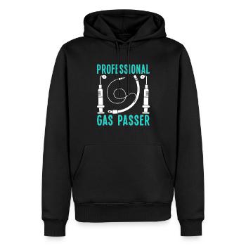 Anesthésiste Anesthésiologie - Sweat à capuche Premium bio Homme - noir - Devant - Nico (187cm)