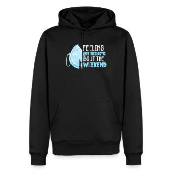 Anesthésiste Anesthésiologie - Sweat à capuche Premium bio Homme - noir - Devant - Nico (187cm)