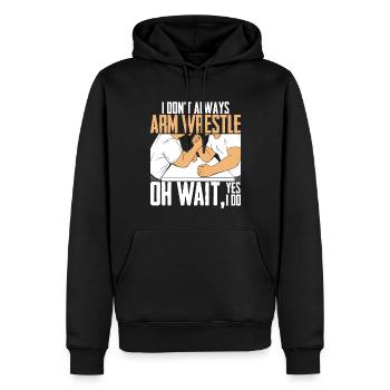 Arm wrestling arm wrestler - Men’s Premium Organic Hoodie - black - Front - Nico (187cm)