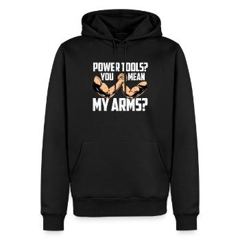 Arm wrestling arm wrestler - Men’s Premium Organic Hoodie - black - Front - Nico (187cm)