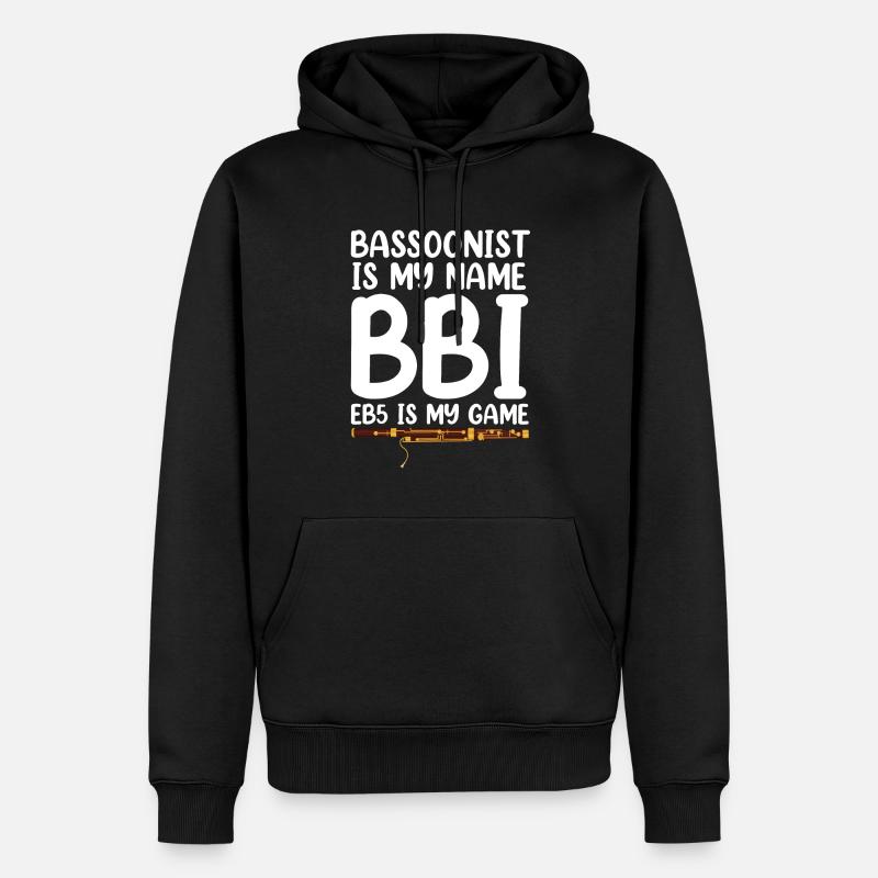 Basson - Sweat à capuche Premium bio Homme - noir