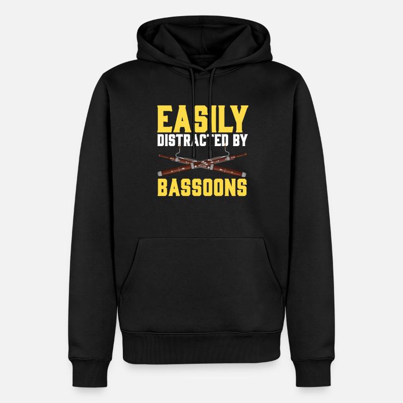Basson - Sweat à capuche Premium bio Homme - noir