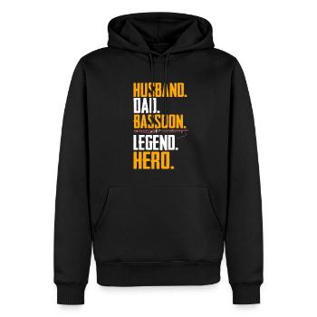 Fagottist - Männer Premium Bio Hoodie - Schwarz - Vorne - Nico (187cm)