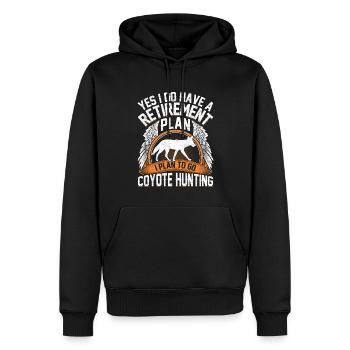 Coyote Hunter Yote - Men’s Premium Organic Hoodie - black - Front - Nico (187cm)