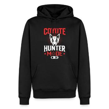Kojotenjagd Yote - Männer Premium Bio Hoodie - Schwarz - Vorne - Nico (187cm)