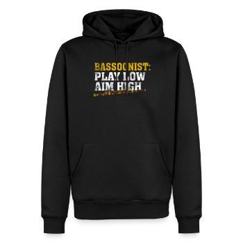 Fagott - Männer Premium Bio Hoodie - Schwarz - Vorne - Nico (187cm)