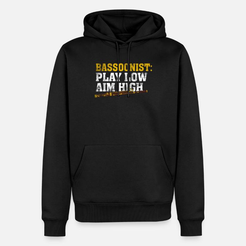Fagott - Männer Premium Bio Hoodie - Schwarz