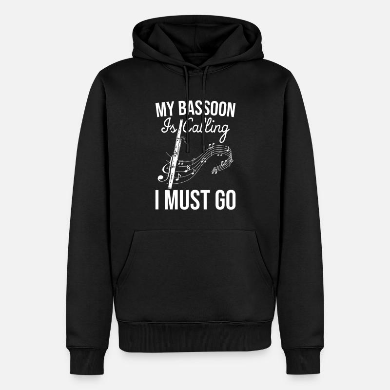 Basson - Sweat à capuche Premium bio Homme - noir