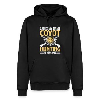 Coyote Hunter Yote - Sweat à capuche Premium bio Homme - noir - Devant - Nico (187cm)