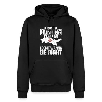 Coyote Hunter Yote - Men’s Premium Organic Hoodie - black - Front - Nico (187cm)