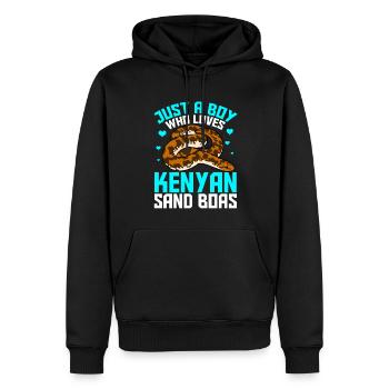 Schlangenbesitzer - Männer Premium Bio Hoodie - Schwarz - Vorne - Nico (187cm)