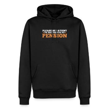 Pension de pensionné - Sweat à capuche Premium bio Homme - noir - Devant - Nico (187cm)