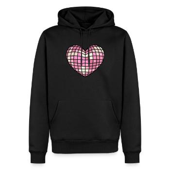 Dänische Pastell-Ästhetik Herz Disco Ball - Männer Premium Bio Hoodie - Schwarz - Vorne - Nico (187cm)