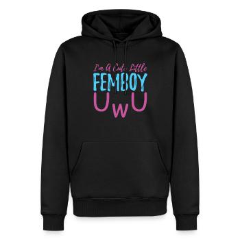 Crossdressing Crossdresser - Männer Premium Bio Hoodie - Schwarz - Vorne - Nico (187cm)
