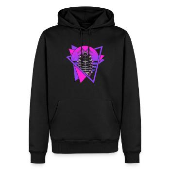 Isopods Retro Vaporwave Isopod - Männer Premium Bio Hoodie - Schwarz - Vorne - Nico (187cm)