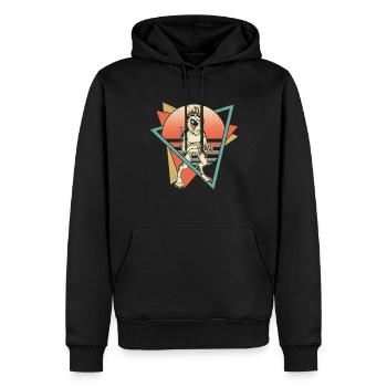 Chupacabra Krypto Kryptozoologie Retro - Männer Premium Bio Hoodie - Schwarz - Vorne - Nico (187cm)