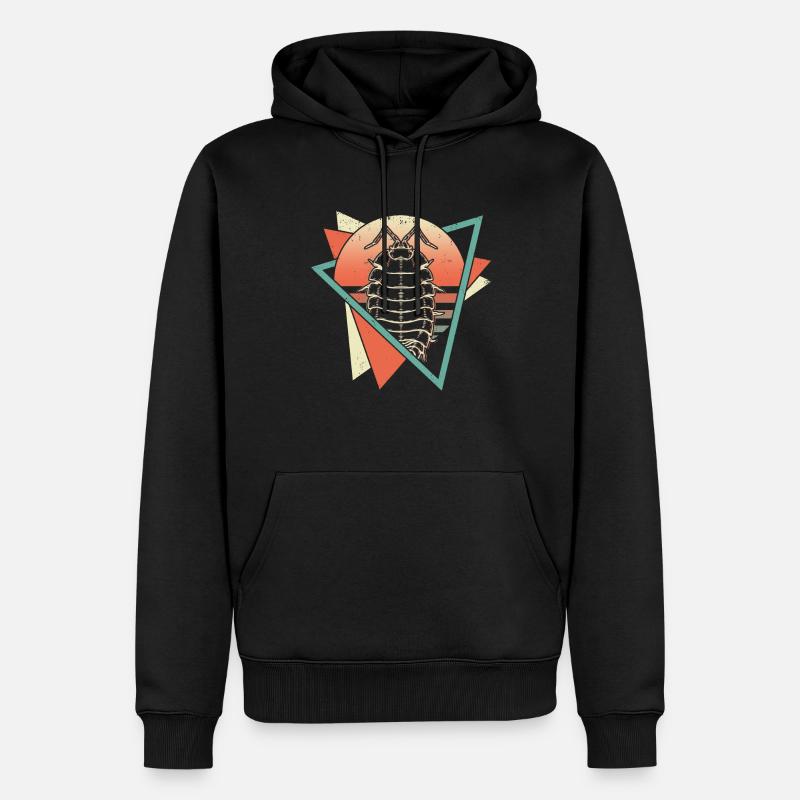Isopodes Retro Vaporwave - Sweat à capuche Premium bio Homme - noir