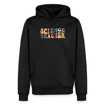 Groovy Science Enseignant Scientifique Enseignement - Sweat à capuche Premium bio Homme - noir - Devant - Nico (187cm)