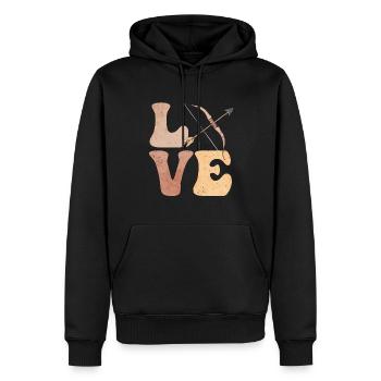 Bow & Arrow Hunting Bow & Arrow Hunters - Men’s Premium Organic Hoodie - black - Front - Nico (187cm)