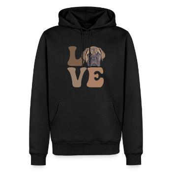 Bullmastiff Hund - Männer Premium Bio Hoodie - Schwarz - Vorne - Nico (187cm)