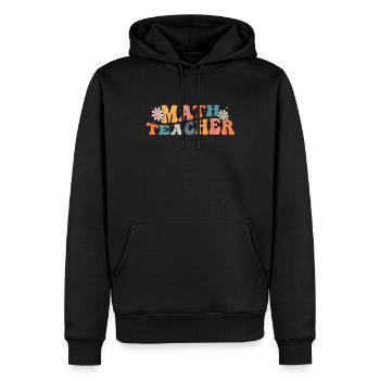 Groovy Math Teacher Mathematik Mathematikerin - Männer Premium Bio Hoodie - Schwarz - Vorne - Nico (187cm)