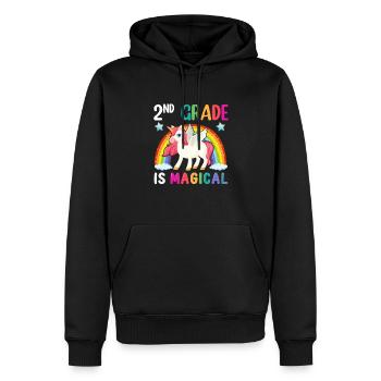 Zweite Klasse Rainbow Girls Jungen Lehrerteam 2. - Männer Premium Bio Hoodie - Schwarz - Vorne - Nico (187cm)