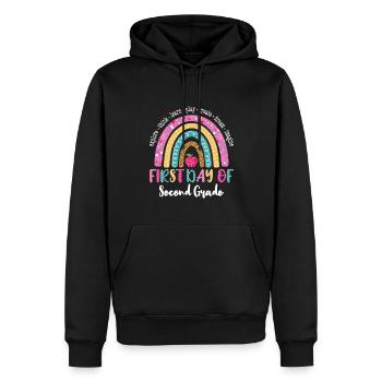 Zweite Klasse Rainbow Girls Jungen Lehrerteam 2. - Männer Premium Bio Hoodie - Schwarz - Vorne - Nico (187cm)