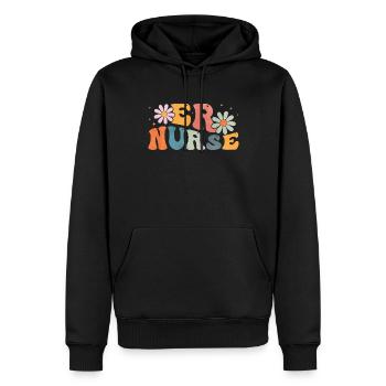 Groovy ER Nurse Emergency Nurse - Men’s Premium Organic Hoodie - black - Front - Nico (187cm)