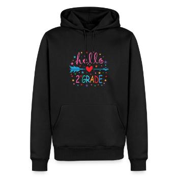 Zweite Klasse, Regenbogen, Mädchen, Jungen, Lehrerteam, 2. - Männer Premium Bio Hoodie - Schwarz - Vorne - Nico (187cm)