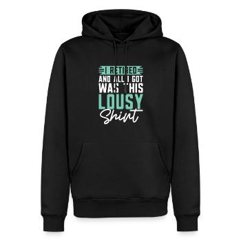 Rentner Rente Humor - Männer Premium Bio Hoodie - Schwarz - Vorne - Nico (187cm)