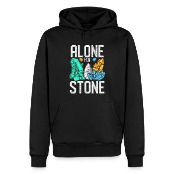 Lustige Gesteinsjagd Mineral Geologe - Männer Premium Bio Hoodie - Schwarz - Vorne - Nico (187cm)