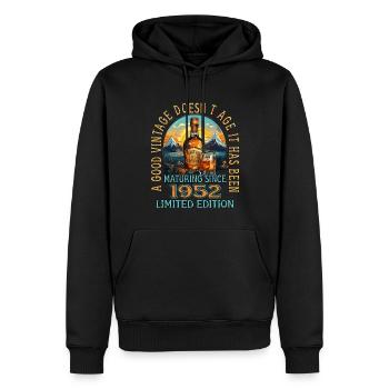 71. Geburtstag 1952 71er Guter Jahrgang Whisky - Männer Premium Bio Hoodie - Schwarz - Vorne - Nico (187cm)