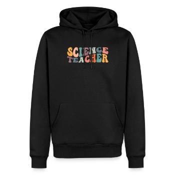 Groovy Science Enseignant Scientifique Enseignement - Sweat à capuche Premium bio Homme - noir - Devant - Nico (187cm)