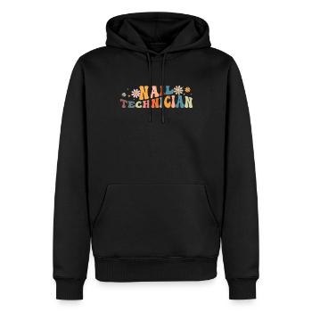 Groovy Nail Technician Nail Tech Manicurist - Men’s Premium Organic Hoodie - black - Front - Nico (187cm)