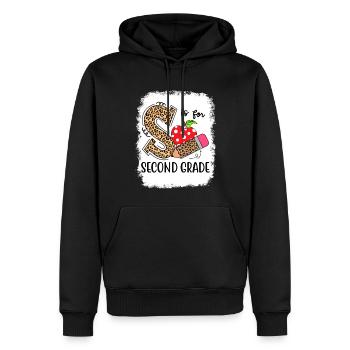 Second Grade Rainbow Girls Boys Teacher Team 2nd - Men’s Premium Organic Hoodie - black - Front - Nico (187cm)